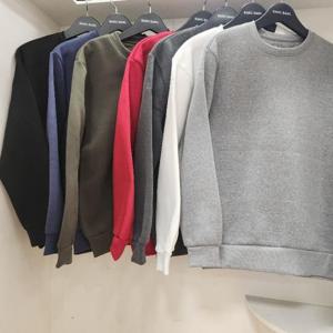 뱅뱅 HC15 뱅뱅 가을 겨울 남녀공용 두툼한 기모 무지 라운드 맨투맨 티셔츠 NTL790