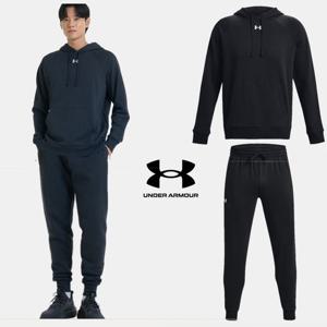 [언더아머(백)]남성 로고 기모 플리스 후드티 조거 팬츠 트레이닝복 세트 9757-9774-001