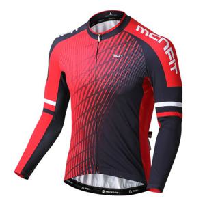 MCN 긴팔 싸이클 라이딩 자전거 져지 상의 저지 레드트위스터