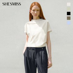 [쉬즈미스] 밴드넥 셔링 블라우스_SWWBLO21020