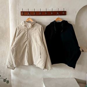 [리빌모아]남자 빅사이즈 기본 후드 패딩 집업 점퍼 BT-JUP-Q012