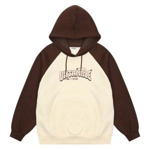 에꼴리에 HC33 주니어 칼라배색 라글란후드티 24D0454