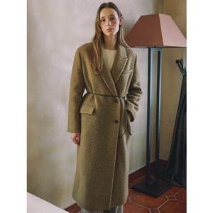 [올리브데올리브] 울 알파카 혼방 피크드 카라 롱코트 (OW4WHB02)