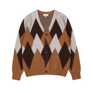 라쿤 원사 혼방 아가일 오픈형 버튼 가디건CSTX3C2310O0