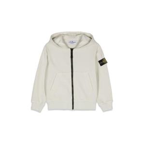 스톤아일랜드 남아 아이보리 짚업 후드 811660720K_V0097