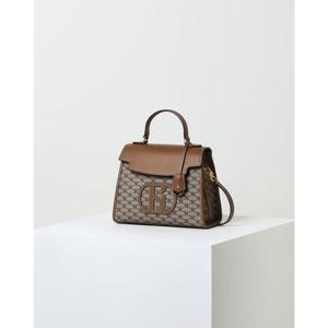 [헤지스ACC] H브라운 패치 시그니처 패턴 사첼백 HIBA5E117K2