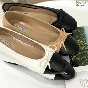 [멜팅브라운] 여성 데일리 심플 리본 플랫슈즈 여자 단화 KA202