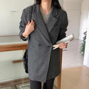 빅사이즈 412 헤링누빔싱글카라자켓 DDDT368