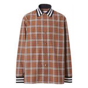 버버리 남성 타탄체크 스트라이프 카라 브라운 셔츠 8048181 A9011