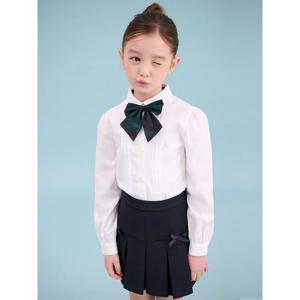 [빈폴키즈] [Essential] 여아 옥스포드 셔츠 & 리본타이 세트 화이트 (BI5164GE11)