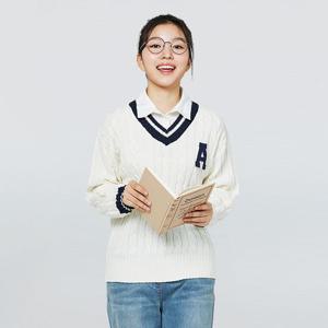 [소이]남자 가을이월 셔츠레이어드 케이블니트티(25S5031)