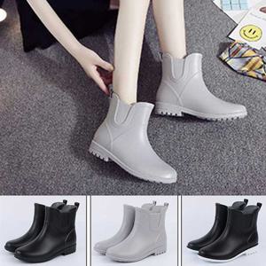 여성 숏레인 부츠 우화 성인 발목 반장화 신발 워커