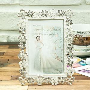 꽃잎 화이트 4X6 사진액자