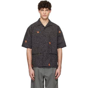 25 FW 언더커버 남성 그레이 레오파드 셔츠 251414M192014