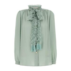 발렌티노 티파니 크레이프 실크 셔츠 6B3AB77590F R5F