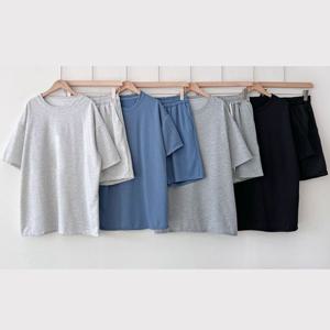 GQQ M580_M680 남자오버핏반팔티_5부밴딩반바지