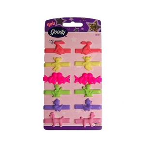 구디 애니멀 미니 헤어핀 12P 03191