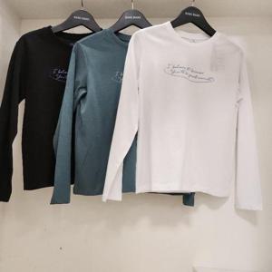 뱅뱅 HC15 뱅뱅 봄 여성  얇고 부드러운 라운드 긴팔 티셔츠 NTL223