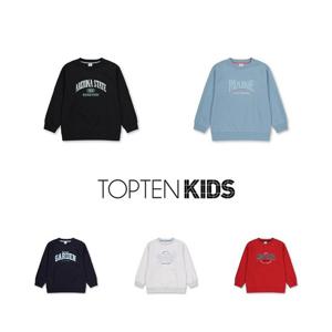 탑텐키즈 MKF1TR1201 남아 더블니트 레터링 스웨트셔츠