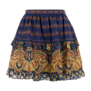 발렌티노 러플 패턴 리넨 미니 스커트 6B3RACG1950 QPL