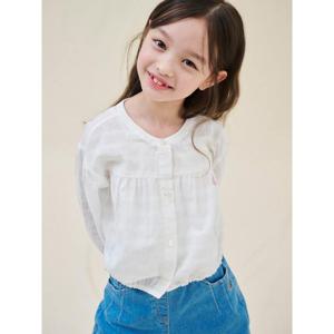 [빈폴키즈] 셔링 포인트 블라우스 화이트 (BI5264G021)