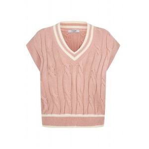 [레코브](레코브) 라인 배색 브이넥 니트 베스트(LC41C4KV004X)