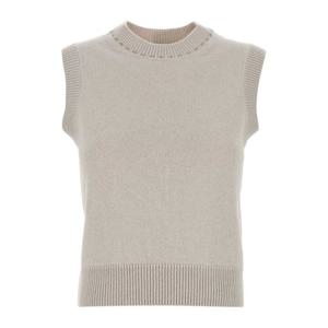 펜디 리브드 넥라인 소프트 텍스처 캐시미어 조끼 FZXD20AUHQ F