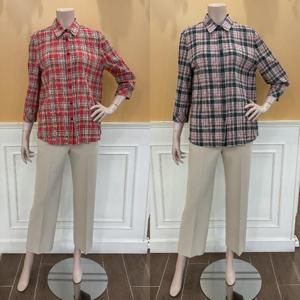 BCBG M백화점 몬트체크블라우스 B5B3B471