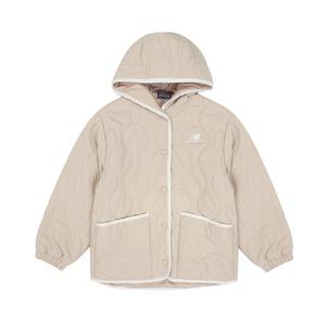 뉴발란스 키즈 후드 퀄팅 점퍼 자켓 베이지 NK9QDB491U-35