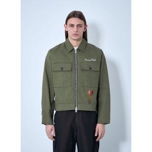 휴먼메이드 올오버 로고 모티프 밀리터리 재킷 HM29JK016