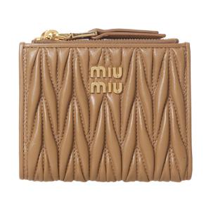 미우미우  반지갑 5ML024 AFPP F098L 스몰 마테라쎄 나파 가죽