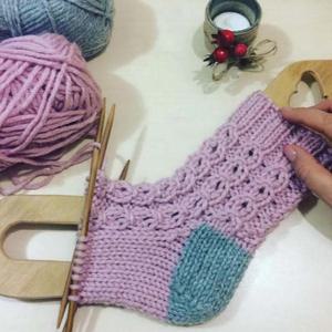 양말몰드 2개세트 양말 선물 뜨개질 손잡이 공예