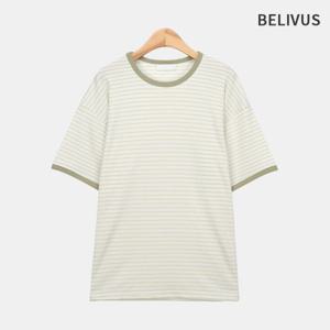 [빌리버스]빌리버스 남자 링거티 라운드 단가라 티셔츠 BGRS006