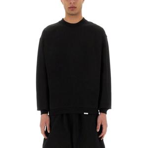 리프레젠트 블랙 코튼 롱 슬리브 맨투맨 INM4666 001