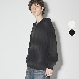 [버커루]남성 빈티지 다잉 오버핏 후드 집업 B255TJ350P