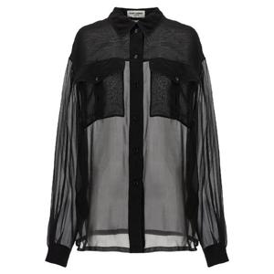 SAINT LAURENT 모슬린 실크 셔츠 788262Y115W1000