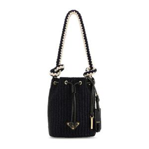 프라다 블랙 크로셰 미니 버킷 백 1BE068VOVZ2MHA F0002