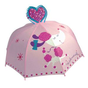 어린이 유아 예쁜 강아지 하트 캐릭터 입체 우산