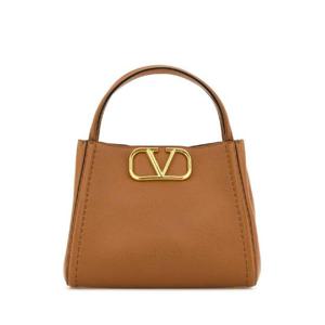 VALENTINO GARAVANI 카멜 가죽 미디엄 Alltime 핸드백 6W2B0R21IMZ BTU