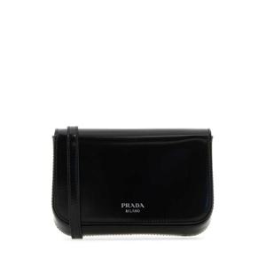 PRADA 블랙 가죽 크로스바디 백 2VD061ZO6 F0002