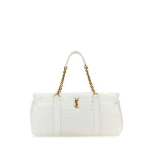 SAINT LAURENT 화이트 패브릭 글로리아 쇼핑백 757209FAC8J 1916