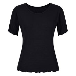 샵앤) 국산 여성 U넥 날라리 골지 실켓 반팔 티셔츠 DAI-WSH-20553-블랙