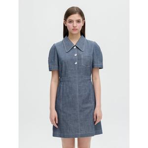 [올리브데올리브]뒷밴딩 데님 라이크 미니원피스 (OW5MO464)