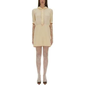 발렌티노 베이지 숏 퍼프 슬리브 원피스 6B0VADJ11CF ET5