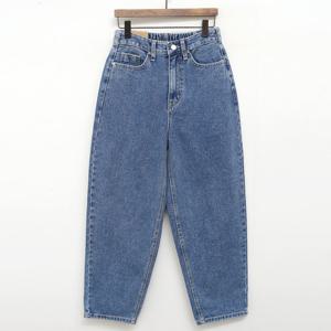 샵앤) 국산 여성 뒷밴딩 편안한 배기핏 데님 청바지 PRO-WPT-4263-블루-z