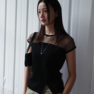 WOMAN 시스루 슬릿 니트 풀오버 [2COL] / WBE2L05551