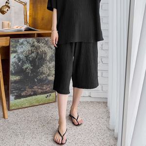 [리빌모아]남여공용 데일리 주름 7부 팬츠 반바지 5C5-PT7-Q056-