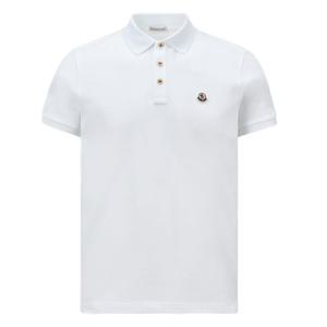 몽클레어 로고 와펜 PK 반팔티셔츠 화이트 8A00030 84556 001