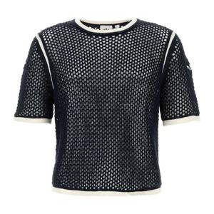 아디다스 바이 웨일즈보너 네이비 블루 크로셰 티셔츠 KA7052 N