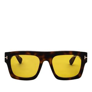 톰포드 옐로 렌즈 토르토이즈 스퀘어 선글라스 FT0711 56E 53